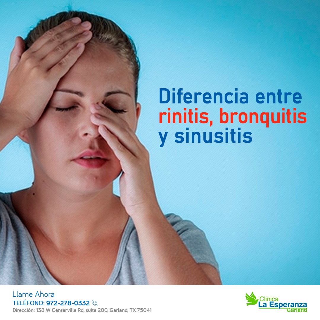 Diferencia entre  bronquitis, sinusitis y  rinitis